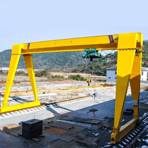 Remote Control 10T Capacity Single Girder Gantry Crane with PLC-controlled Electric Hoist