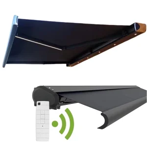 Remote Control Switch Awnings Retractable Fabric Roof Folding Parking Awning Outdoor Motorized