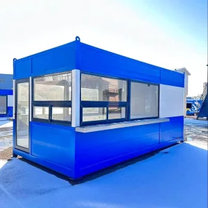 Removable Side Container Frame Portable Mobile Sandwich Panel Security Guard Booth Sentry Kiosk Guard Booth