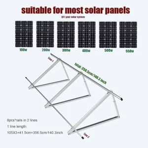 Residential Commercial Ground Solar Mounting System Steel Aluminum PV Bracket Customizable