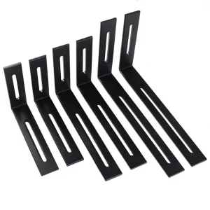 Right Angle Corner Brackets Black L-Shaped Fixed Shelf Support Adjustable 90 Degree Movable Angle Steel Bracket