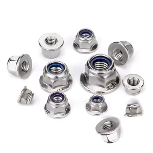 Right Hand Hex Flange Lock Nuts Metric Forged Zinc Plated Finish M4 M10 Grade 1 1 4 Thread Coverage 304 316 Stainless Steel