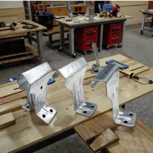 Robust Galvanized Steel Pro Roofing Bracket Clamp for Outdoor Use Metal Mounting Bracket for Roof Decking Eaves Access for