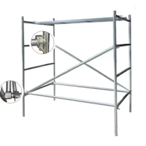 Robust Load Capacity Galvanized Mobile Walk Through Frame Ladder Scaffold