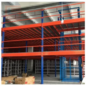 Robust Steel Mezzanine Industriel Platform with Integrated Pallet Racking