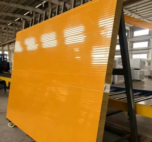 Rock Wool Galvanized Steel Sandwich Panels Industrial Factory Customization Insulated Fireproof Eco Friendly Roof Panels