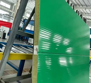 Rock Wool Galvanized Steel Sandwich Panels Industrial Warehouse Construction Use Customizable Insulated Fireproof Eco Friendly