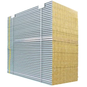 Rock Wool Metal Sandwich Panels Roof Warehouse Cold Room Hotel Use Modern Design Fire Resistant Eco Friendly Customizable