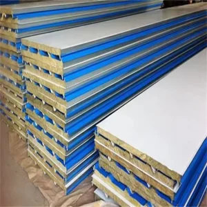 Rock Wool Sandwich Panel Color Steel Fireproof Thermal Insulation Material for Cold Storage Rooms and Walls