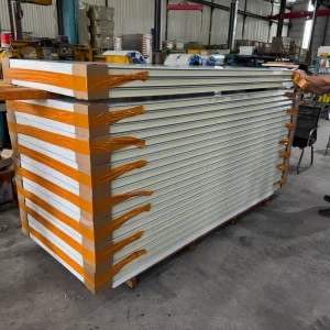 Rock Wool Sandwich Panel Color Steel Plate Fireproof Industrial Cleanroom Laminar Air Flow System Eco Friendly for Laboratory