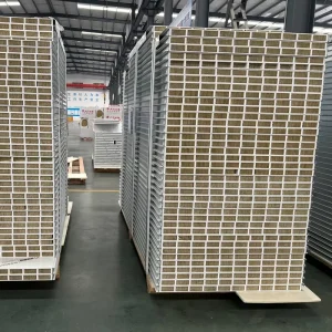 Rock Wool Sandwich Panel Fire Resistant Eco Friendly Modern Design for Warehouse and Clean Room Thermal Sound Insulation