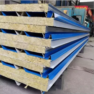 Rock Wool Sandwich Panel Glass Wool Sandwich Panel Roof Wall Panel Colorful and Beautiful