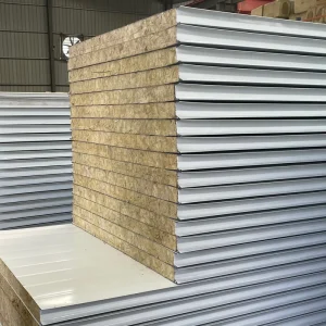 Rock Wool Sandwich Panel High Density for Excellent Insulation & Fireproofing Factory Direct Supply