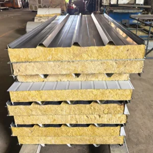 Rock Wool Sandwich Panel Wall Roof Insulation Fireproof Sandwich Panels Roof 50 75 100mm