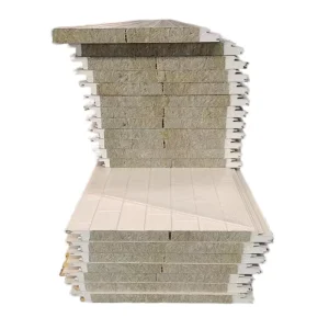 Rock Wool Sandwich Panel for Dust Free Workshops High Density Insulation Board Soundproof Walls Roofs Exteriors