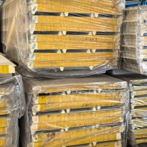 Rock Wool Sandwich Panel for Wall and Roof Insulation, Exterior Walls, Cold Rooms, Polyurethane Edge Banding, Clean Rooms