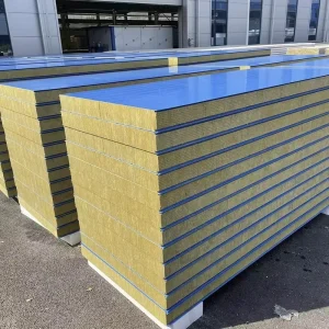 Rock Wool Sandwich Panels 50mm 70mm 100mm Sandwich Wall Panel for Hospital