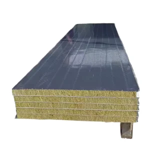 Rock Wool Sandwich Panels Roofing Ceiling Partition Walls Clean Rooms Workshops Sound Insulation Fire Resistance
