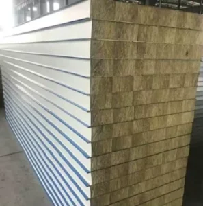 Rock Wool Sandwich Panels with Fireproof Thermal Insulation Rockwool Roof Sandwich Panel