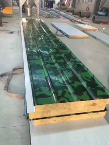 Rock Wool Sandwich Roof Tile Class A Fireproof Insulated Galvanized Panel For Warehouse Prefab Workshop Exterior Wall