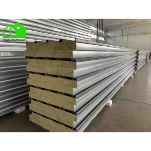 Rockwool Sandwich Panel Fireproof Metal Panels Wall 50 200mm with Wall and Roof Insulated