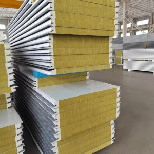 Rockwool Sandwich Panel High Insulation Quick Delivery Steel Structure Building Rock Wool Panels