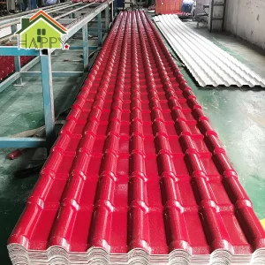 Roof Panels Heat Resistance Corrugated Plastic Asa Synthetic Resin ASA PVC SPANISH Double Roman Tiles PVC + ASA Coating 2.3 3.0