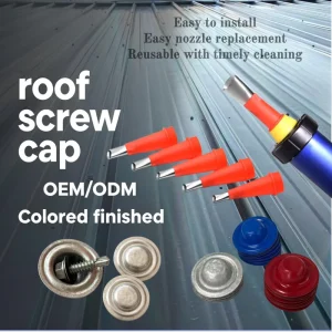 Roof Screw Sealer Nozzle with Detachable Base Silicone Sealant Applicator Tip for Construction Sealing Tools