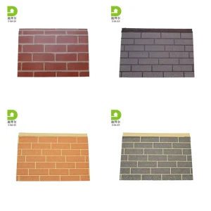 Rustic Brick Texture PU Metal Sandwich Panels Soundproof Thermal Insulation Building Facade Panels