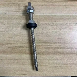 SFS-PR-01 Stainless Steel M10x200 Home Solar Double Head Hanger Bolt Nuts Washers Hot-Dip Galvanized 130mph Wind Load