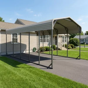 SGC2030 20 x 30 Heavy-Duty Steel Carport with Waterproof Roof, 2-Car Parking Capacity
