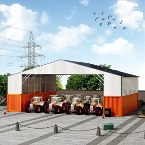 SGC5640 H495 56x40FT Expandable Waterproof Galvanized Steel Frame Container Carport Warehouse Storage