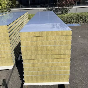SHARBON Metal Fireproof Rock Wool Sandwich Panel 1 Year Warranty Galvanized Steel Modern Eco-Friendly Cold