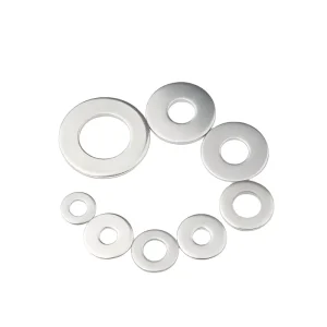 SS 304 A2 Stainless Steel Flat Washers Plain Washer Metal Gasket Fasteners Hardware for Industrial Construction Uses