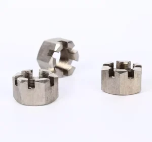 SS304 Hex Slotted Nut DIN 935 Stainless Steel Castle Nut M5 M6 M8 M10 Precision Machined Slotted Nut for Industrial Fastening