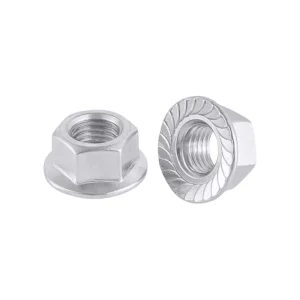 SS304 IFI 145 Serrated Hex Flange Nut #8 to 1/2 Inch Thread Stainless Steel Lock Nut Manufacturer