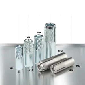 SS304 SS316 M6-M20 Zinc-Plated TiCN Coated Round Head 1/4 Inch Diameter Drop-In Anchor Bolt Stainless Steel Concrete