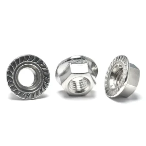 SS316 ISO Standard Weatherproof M12 M14 M16 M20 Serrated Hex Flange Nut For Ship Building And Marine Construction