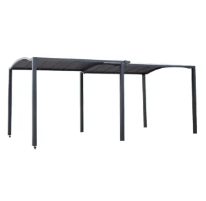 STG Modern Custom Carbon Steel Steel Structure Carport Quick Installation Black/Silver Prefabricated Garage for Car Parking