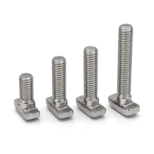 SUS304 Aluminium Plain Solar PV Racking Structure T Slot Bolt Nut Washer Combo