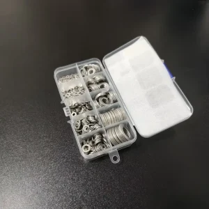 SUS304 Flat Washers GB Standard GB97 Model Pack 1240pcs Box 9 Sizes Shim Sets 3 12mm OD for Cross Border Platform