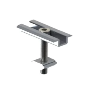 SUS304 Stainless Steel Solar Rail End Clamp Anodized Surface Roof Mounting Brackets PV Structure