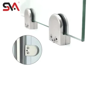 SVA-051B 304 Stainless Steel Frameless Balcony Stair Mall Railing Clamp Tempered Glass Clip Brackets for