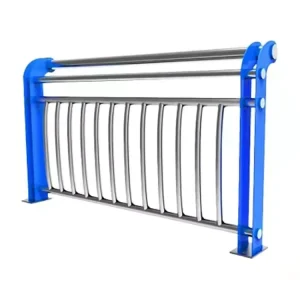 Safety Stainless Steel Material Eco Friendly 3D Handrail Balustrade Balcony Galvanized Steel Road Bridge Rail Fence