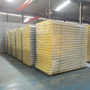 Sandwich Panels for Warehouse 75mm Walls and Roofs Insulated Glass Wool Sandwich Panel Acoustic Rock Wool Sandwich Panel Lebanon