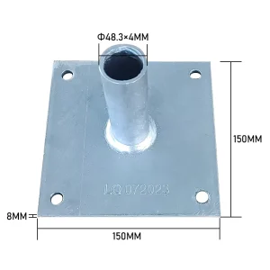 Scaffold Plain Base Plate Galvanized Socket Base Plate for Construction