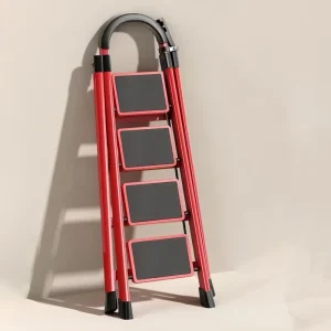 School Hospital Workshop Portable Modern Compliant 2-6 Step Steel Auto Lock Folding Ladder 150kg Load Capacity