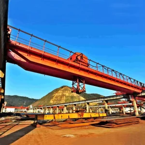 Scrap Steel Lifting 40 Ton Magnetic Double Girder Overhead Crane