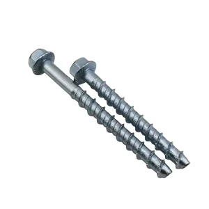 Screws Factory Directly Supply Grade 10.9 Hex Head Steel 10B21 Zinc Plated Concrete Screws for Masonry Concrete
