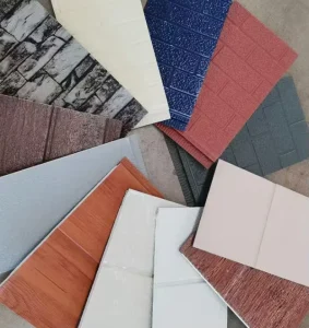 Seamless Installation Wood Texture Insulated Steel Metal Pan Exterior Wall Decorative Panels